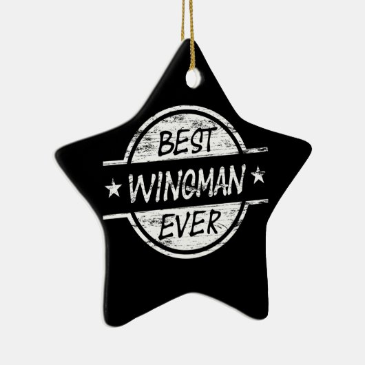 Best Wingman Ever White Keramisch Ornament (Rechts)
