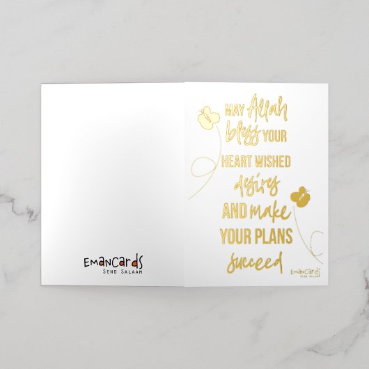 Best Wishes Folie Wenskaart (Buiten Laag)