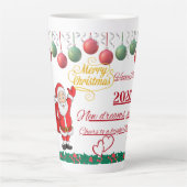 Best Wishes New Year Cup Latte Mok (Voorkant)