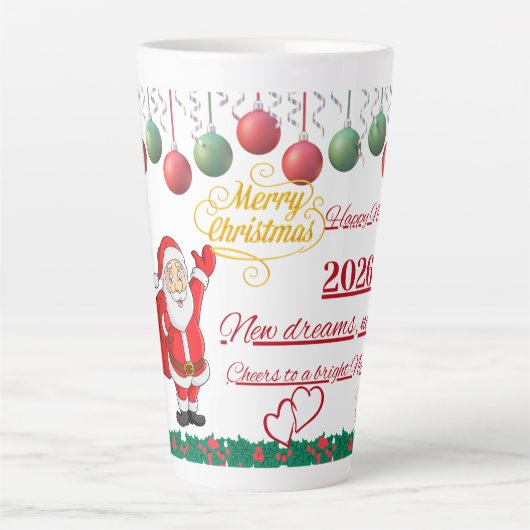 Best Wishes New Year Cup Latte Mok (Voorkant)