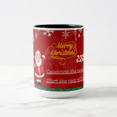 Best Wishes New Year Cup Tweekleurige Koffiemok (Center)