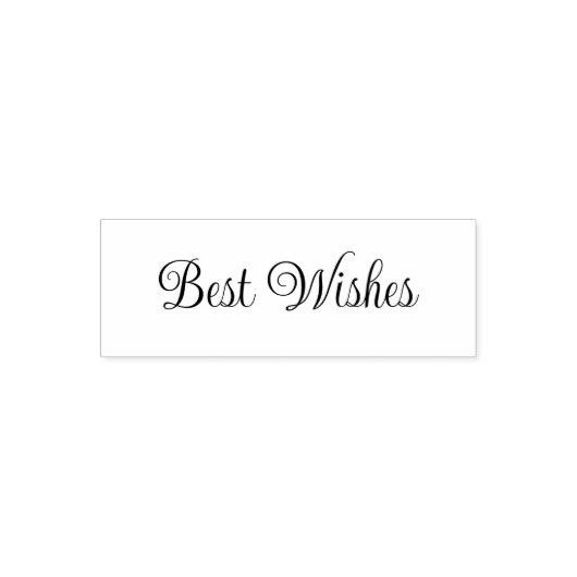 Best Wishes Script Text Template Zelfinktende Stempel (Design)