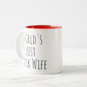 Best Work Wife Red Tweekleurige Koffiemok (Voorkant links)