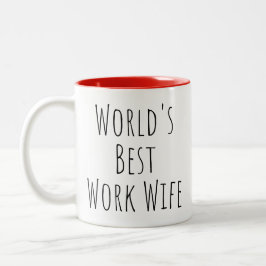 Best Work Wife Red Tweekleurige Koffiemok