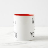 Best Work Wife Red Tweekleurige Koffiemok (Center)