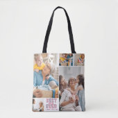 Best Yaya Ever Floral 4 Photo Collage Tote Bag (Voorkant)