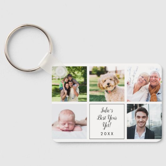 Best Year, nog wel Script 10 Photo Collage Sleutelhanger (Achterkant)