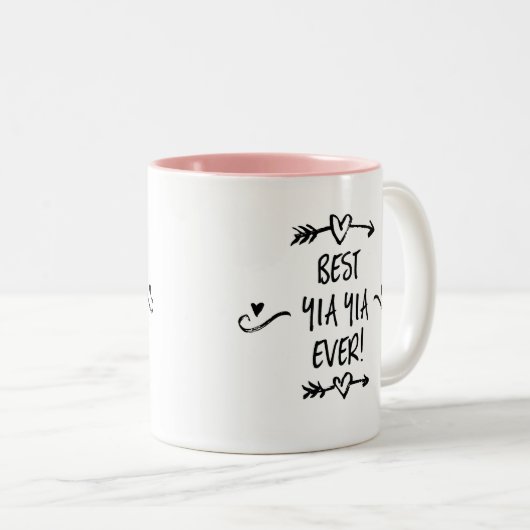 Best YiaYia Ever Tweekleurige Koffiemok (Voorkant rechts)