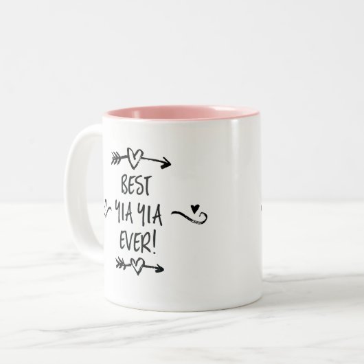 Best YiaYia Ever Tweekleurige Koffiemok (Voorkant links)