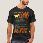 Best Yorkie Pap Ever Fathers Vaderdag Gift T-shirt (Voorkant)