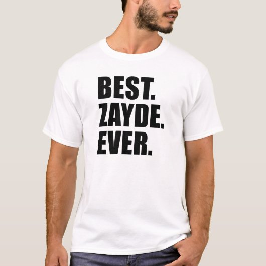 Best Zayde Ever Jewish grootvader T-shirt (Voorkant)