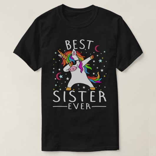 Best zus Ever Dabbing Unicorn T-shirt (Design voorkant)