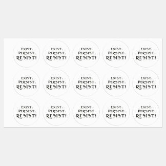BESTAAN. Blijft. Weerstand! Labels