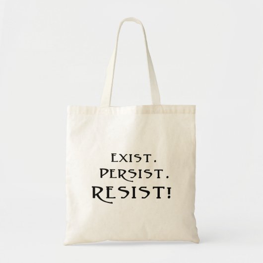 BESTAAN. Blijft. Weerstand! Tote Bag (Voorkant)
