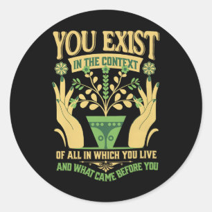 Bestaan in de context Feministische Kamala Stem Bl Ronde Sticker