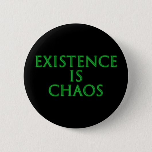 Bestaan is Chaos Loki Ronde Button 5,7 Cm (Voorkant)
