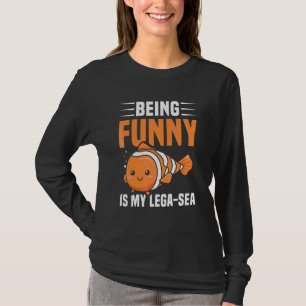 Bestaan is mijn lega zee woordspeling voor een clo t-shirt
