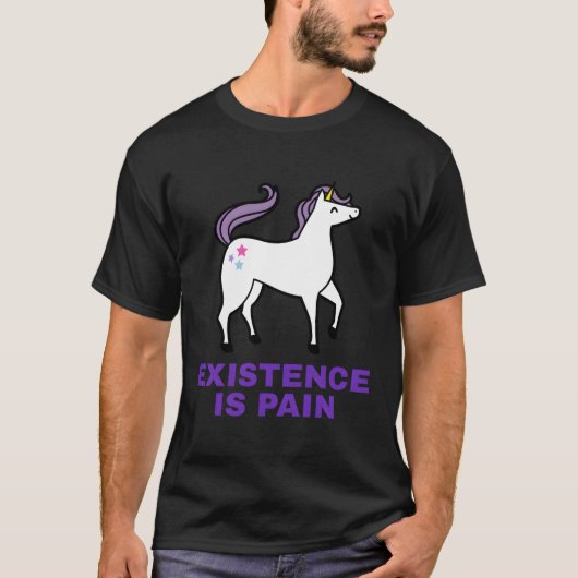 Bestaan is pijn nihilisme t-shirt (Voorkant)