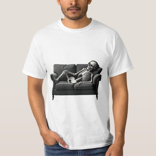 Bestaan is uitputtend skelet T-shirt (Voorkant)