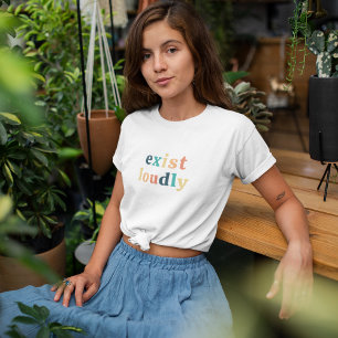 Bestaan Luid Vrouwen Empowerment Feminist Tri-Blend Shirt
