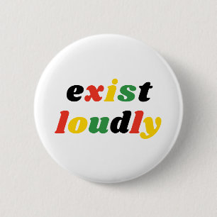Bestaan Luid Vrouwen Feministische Empowerment But Ronde Button 5,7 Cm
