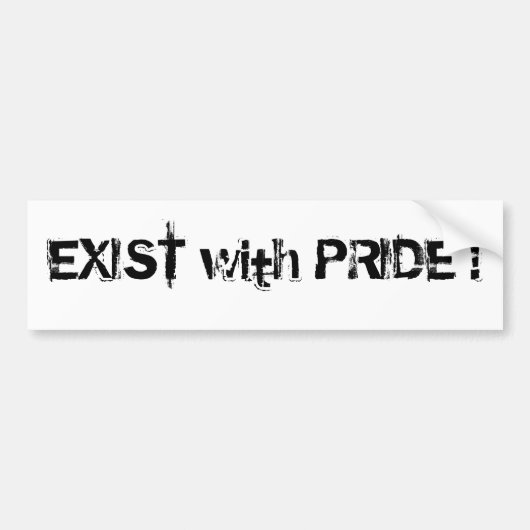 BESTAAN MET PRIDE! BUMPERSTICKER (Voorkant)