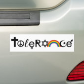 BESTAAN MET TOLERANTIE -.png Bumpersticker (Op auto)
