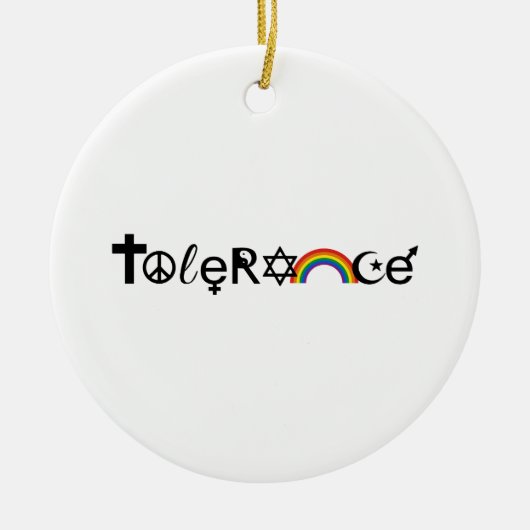 BESTAAN MET TOLERANTIE -.png Keramisch Ornament (Voorkant)