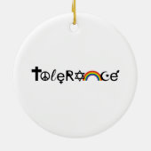 BESTAAN MET TOLERANTIE -.png Keramisch Ornament (Achterkant)