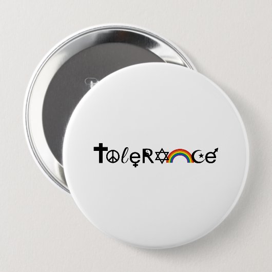 BESTAAN MET TOLERANTIE -.png Ronde Button 4,0 Cm (Voorkant /achterkant)