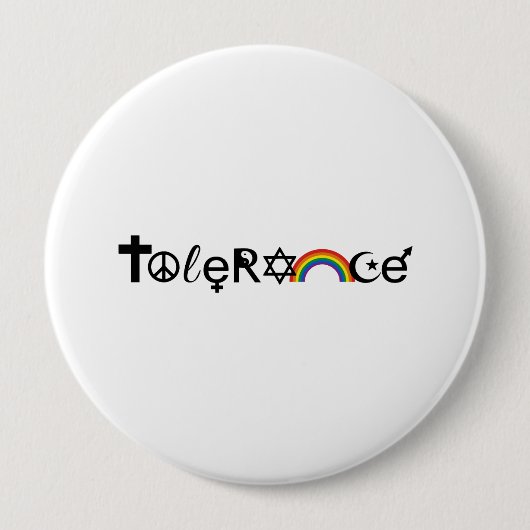BESTAAN MET TOLERANTIE -.png Ronde Button 4,0 Cm (Voorkant)