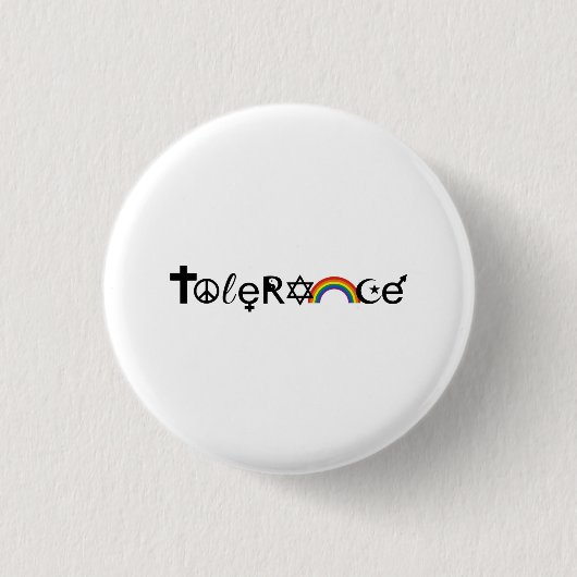 BESTAAN MET TOLERANTIE RONDE BUTTON 3,2 CM (Voorkant)