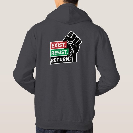 Bestaan, weerstaan, terugkeren hoodie (Achterkant)