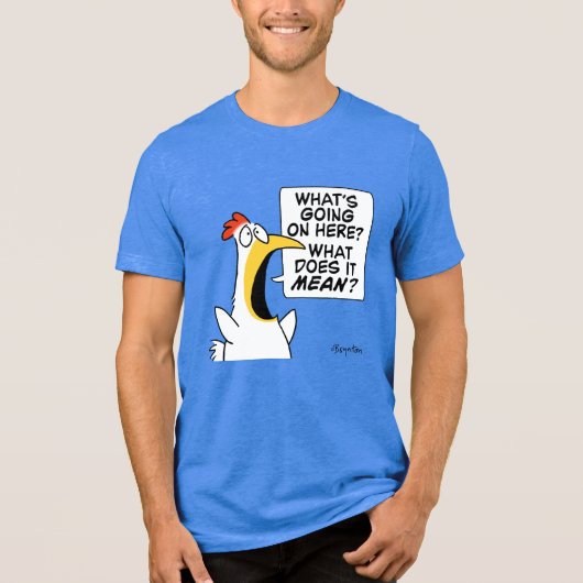 Bestaande kip door Sandra Boynton Tri-Blend Shirt (Voorkant)