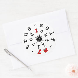 Bestaande motto: Ik heb mijn ware zelf overgeleefd Ronde Sticker