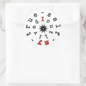 Bestaande motto: Ik heb mijn ware zelf overgeleefd Ronde Sticker (Tas)