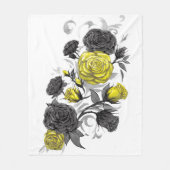 Bestaande Rozen Fleece Deken (Voorkant)