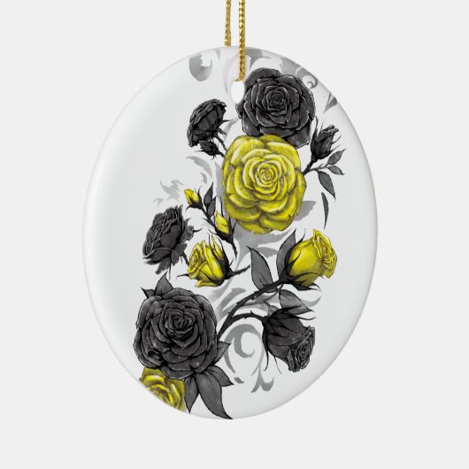 Bestaande Rozen Keramisch Ornament (Rechts)