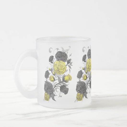 Bestaande Rozen Matglas Koffiemok (Links)