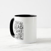Bestaansangst Mok - Trendy Typografie Cadeau (Voorkant links)