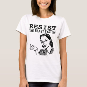 BESTAND HET BEASTE SYSTEEM RETRO VROUWEN T-SHIRTS