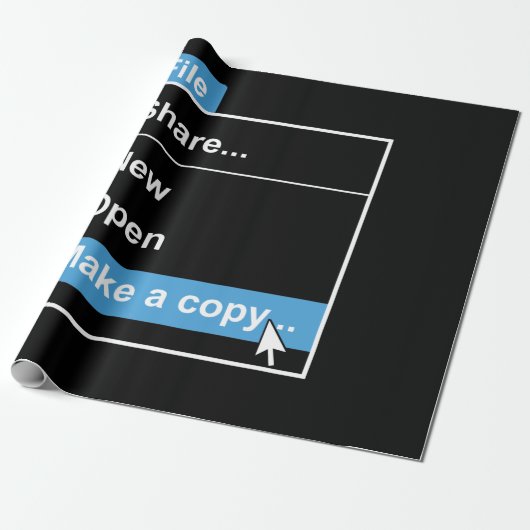 Bestand maakt een kopie van de computerwetenschap cadeaupapier (Uitgerold)