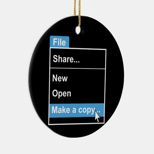 Bestand maakt een kopie van de computerwetenschap keramisch ornament (Rechts)