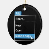 Bestand maakt een kopie van de computerwetenschap keramisch ornament (Links)