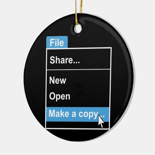 Bestand maakt een kopie van de computerwetenschap keramisch ornament (Links)