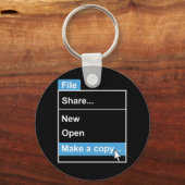 Bestand maakt een kopie van de computerwetenschap sleutelhanger (Voorkant)