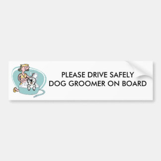 BESTAND VEILIG DOG GROO... BUMPERSTICKER