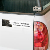 BESTAND VEILIG, MIJN GEZIN IS IN DEZE AUTO BUMPERSTICKER (Op Truck)
