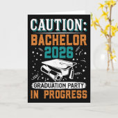 Bestanden Caution Chelor 2026 Afstudeerfeest Gra Kaart (Gele Bloem)
