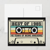 Beste 1985 40 jaar geweldige feestdagenkaart (Voorkant / Achterkant)